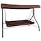Flash Furniture 3-Seater Convertible Canopy Patio Swing / Bed TLH-007-BN-GG - alternate 2